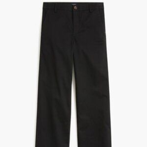 J. Crew wide leg chino pant Size 14 Black NWT